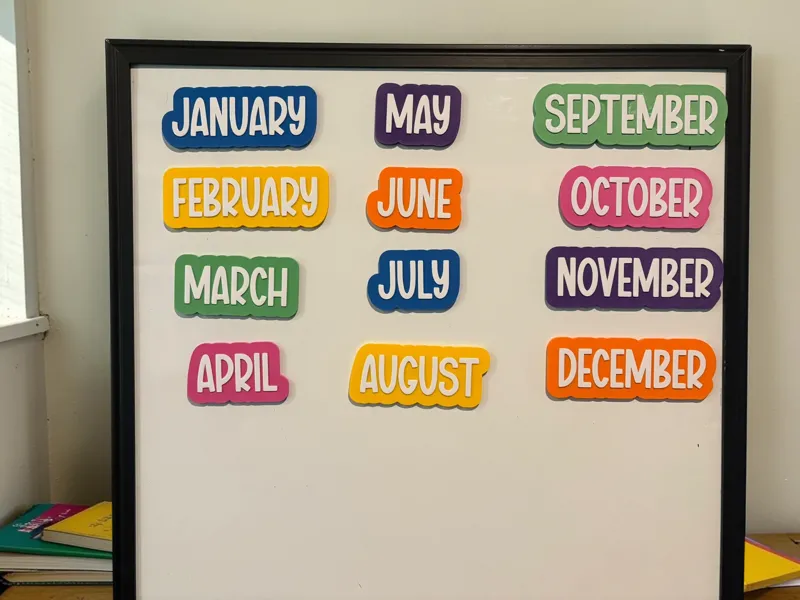 Classroom - Month Magnet Set