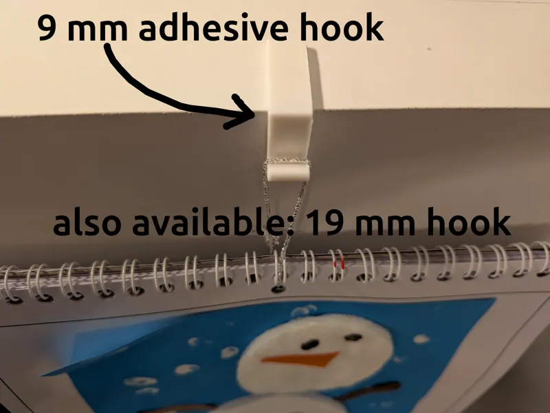 Top-Mounted Adhesive Hook (9 mm & 19 mm Versions)