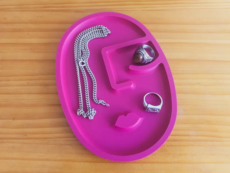 Retro Face Catch Tray for jewelry