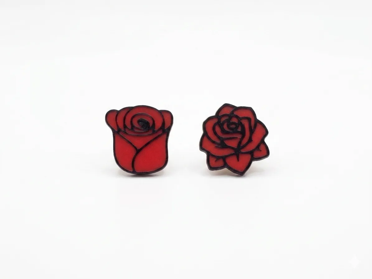 Pendientes de Rosas (colgantes y de pin) view 4