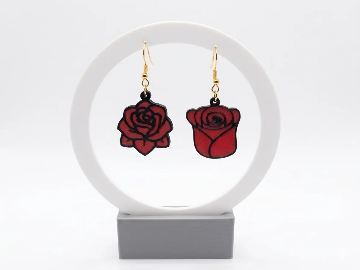 Pendientes de Rosas (colgantes y de pin) view 2