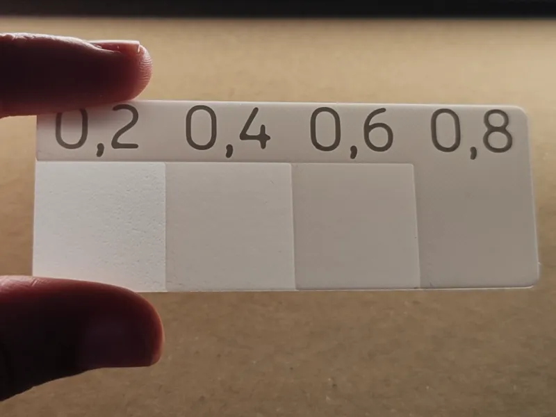 Test: layer height and transparency