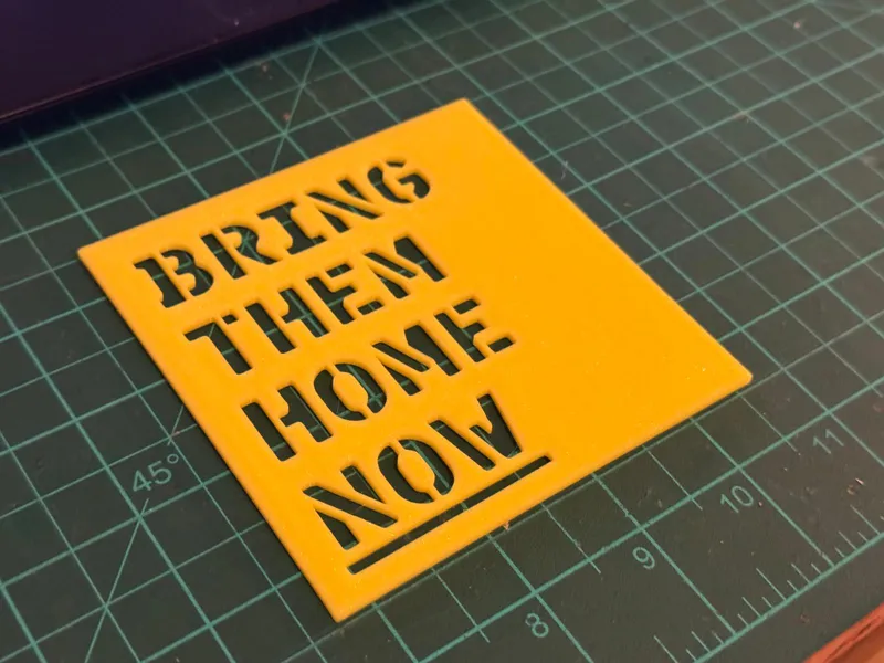 Bring them home now sign for windows or as sticker