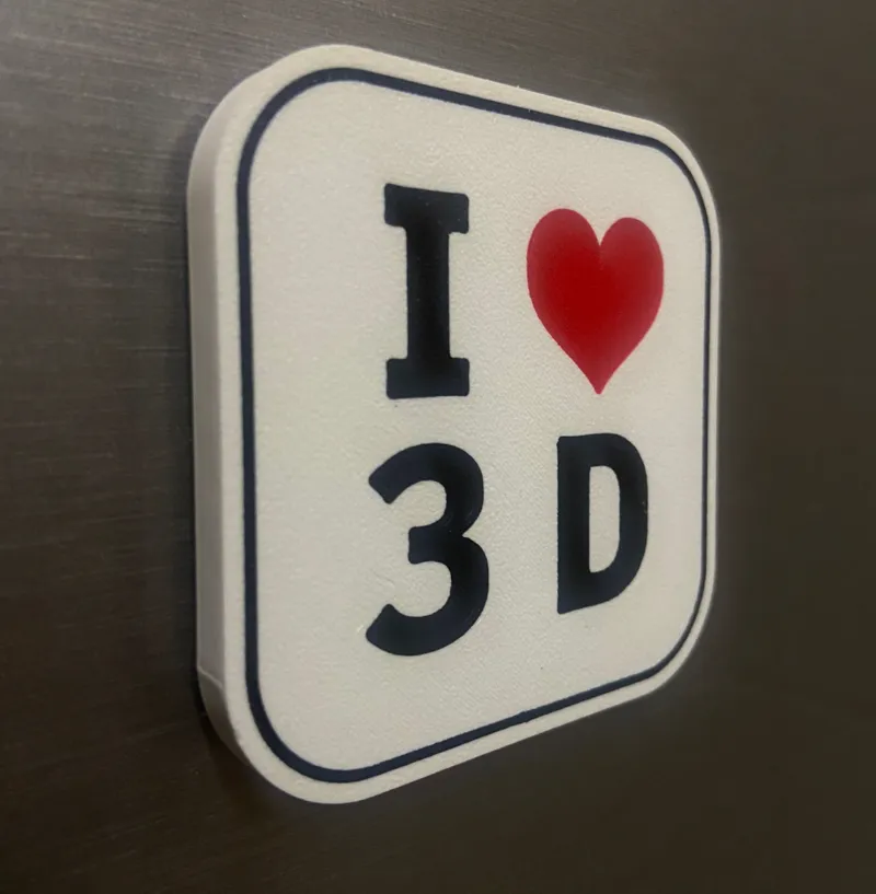 I Love 3D Magnet