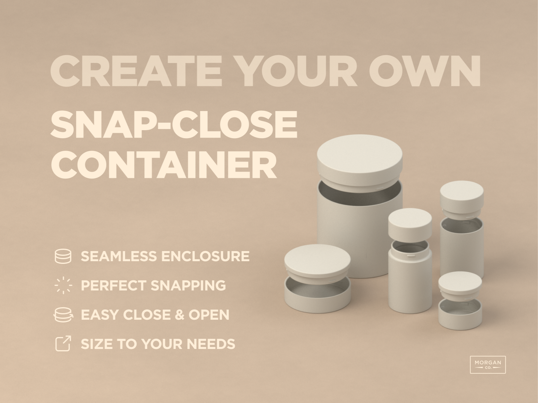 Create Your Own Snap-close Container 3D model