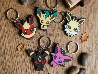 Pokemon Eevee Evolution Keychain