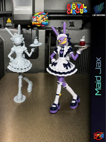Modelo para impresión 3D: Jax Maid Fan Art Figur | TADC inspiriert — vista de referencia 2