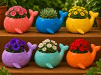 Cute Whale Planter - 0.20mm Standard PLA