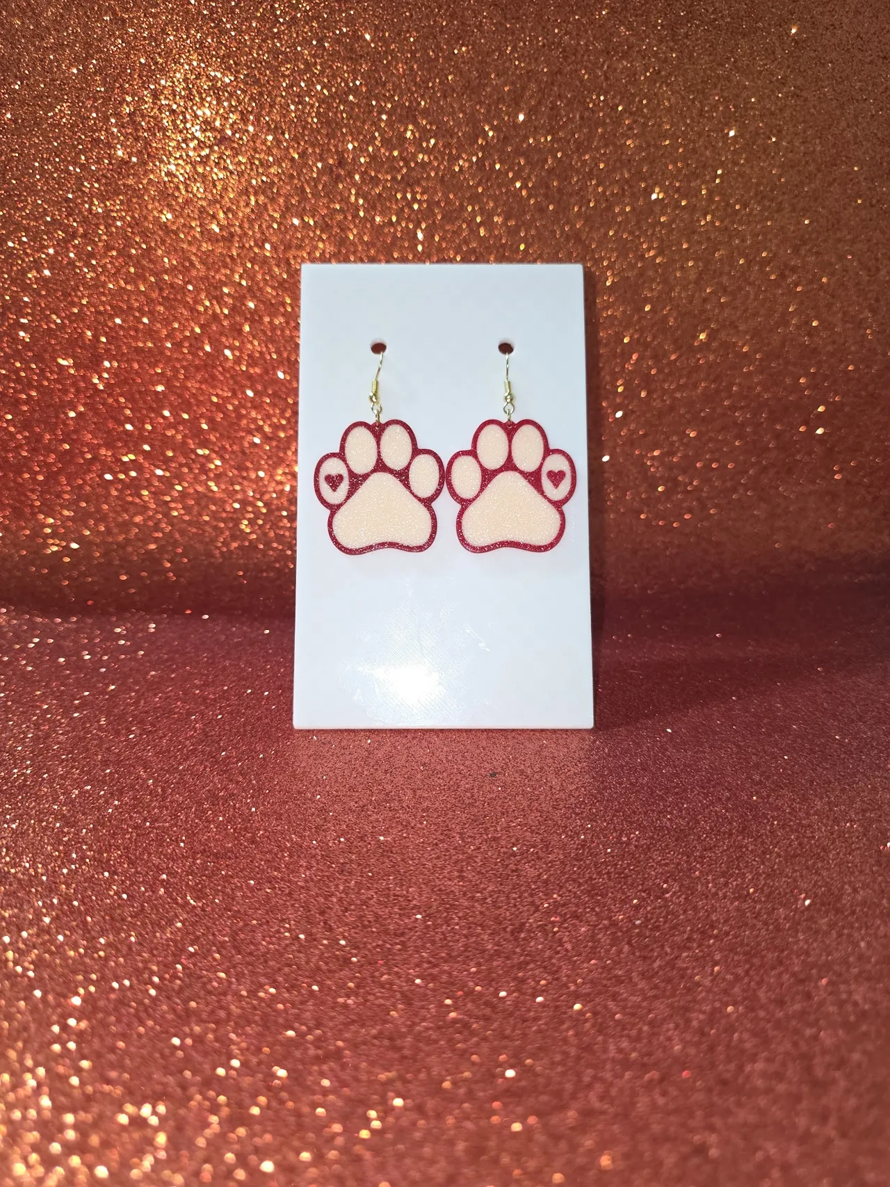 Love paw earrings view 2