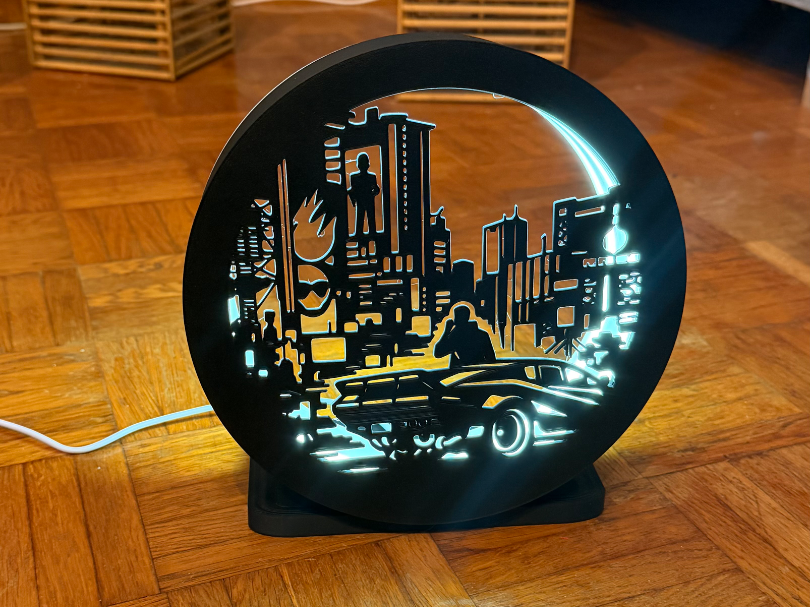 LED Ring Lampe v3 inkl. Rahmen mit Cyber Motiv