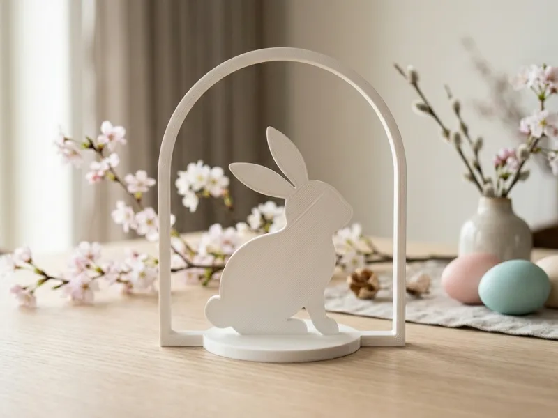 Minimal Arch Bunny Easter Decoration