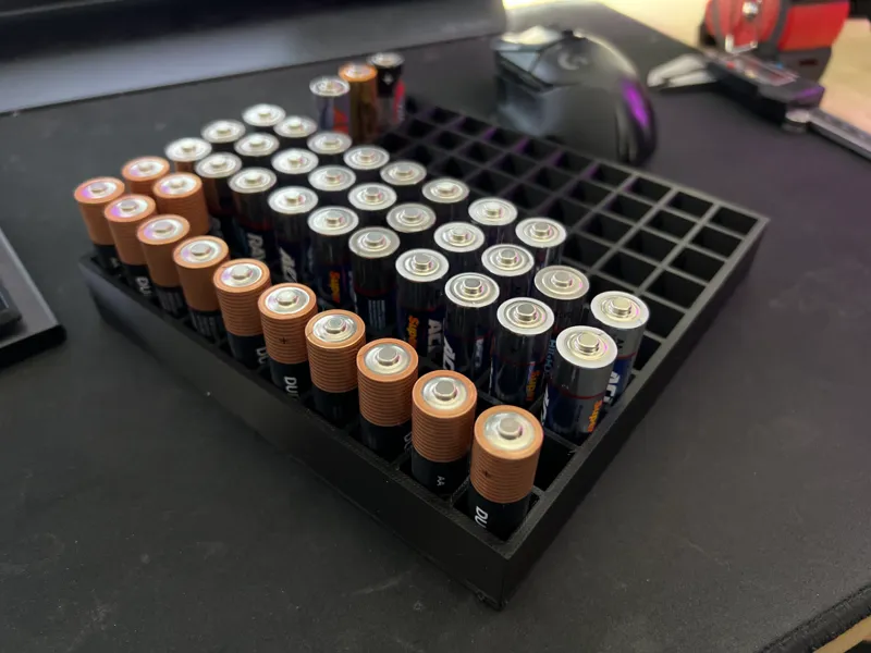 AA Square Battery Organizer (Holds 100)