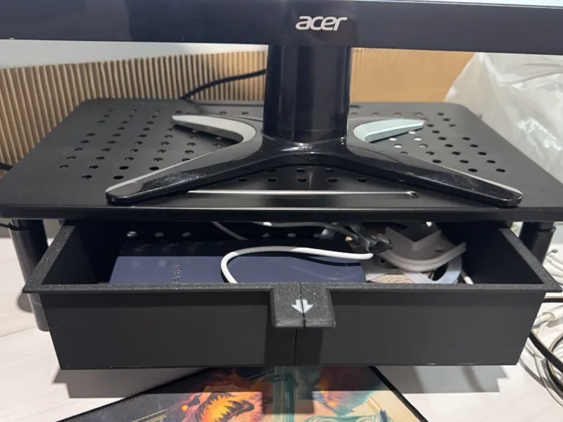 Monitor riser drawer (BONTEC) or Under desk drawer