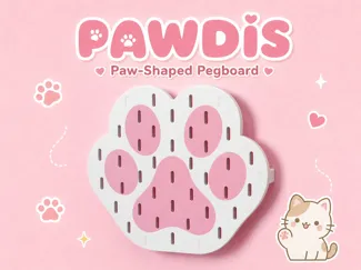 PAWDIS  Paw-Shaped Pegboard (with Mounting System)