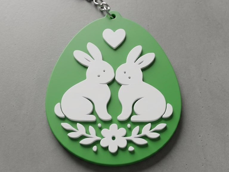 Easter Egg Keychain to hanging