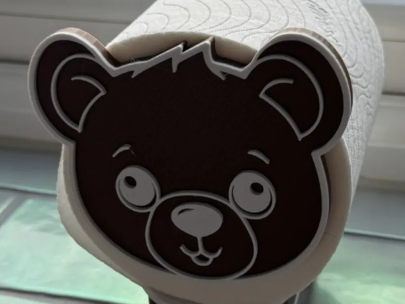 Toilet Paper Holder Teddy Bear - Multicolour