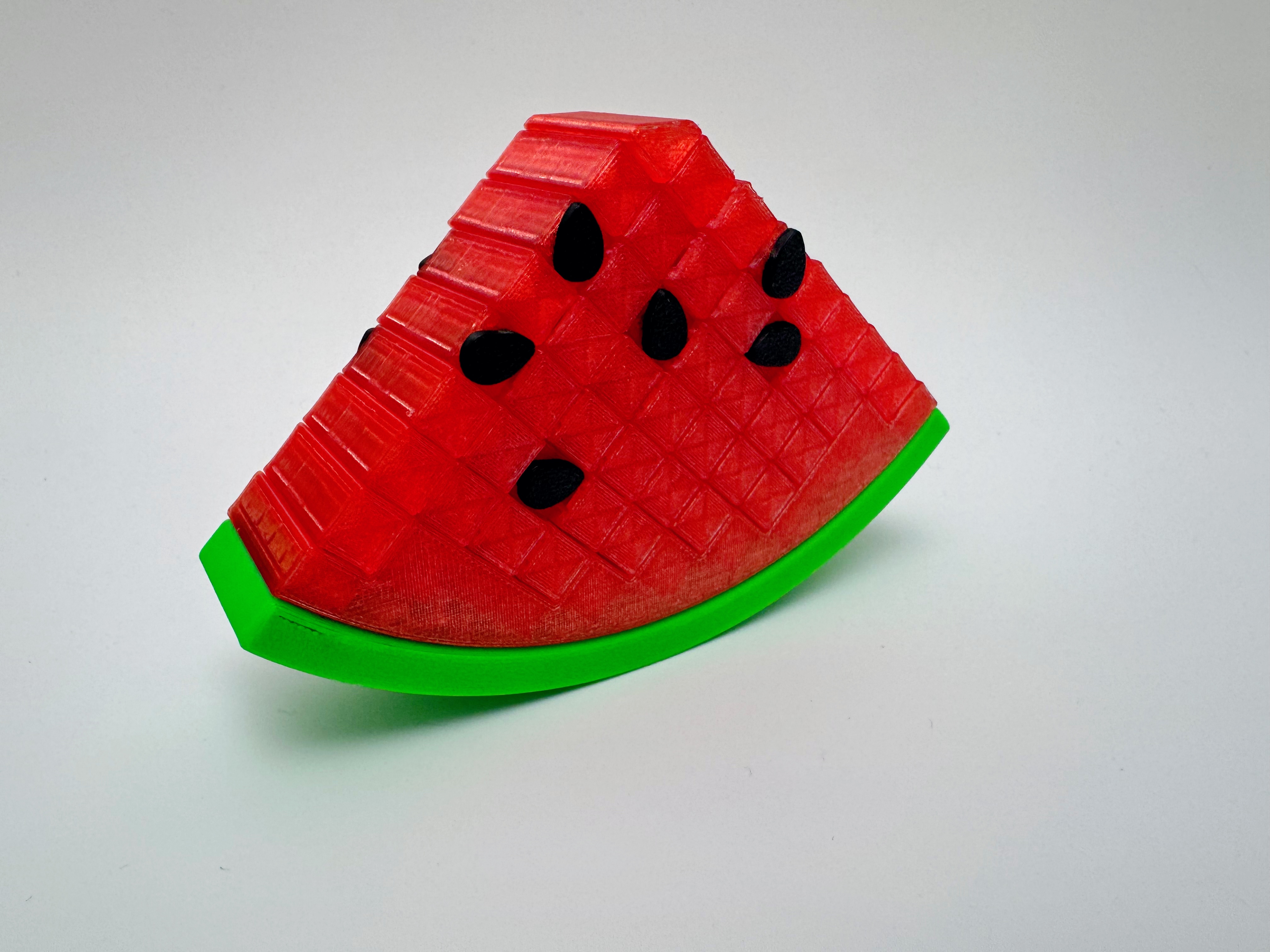 Miniatura 1 do modelo 3D 冰镇西瓜-磁吸瓜皮-分件打印-解压玩具