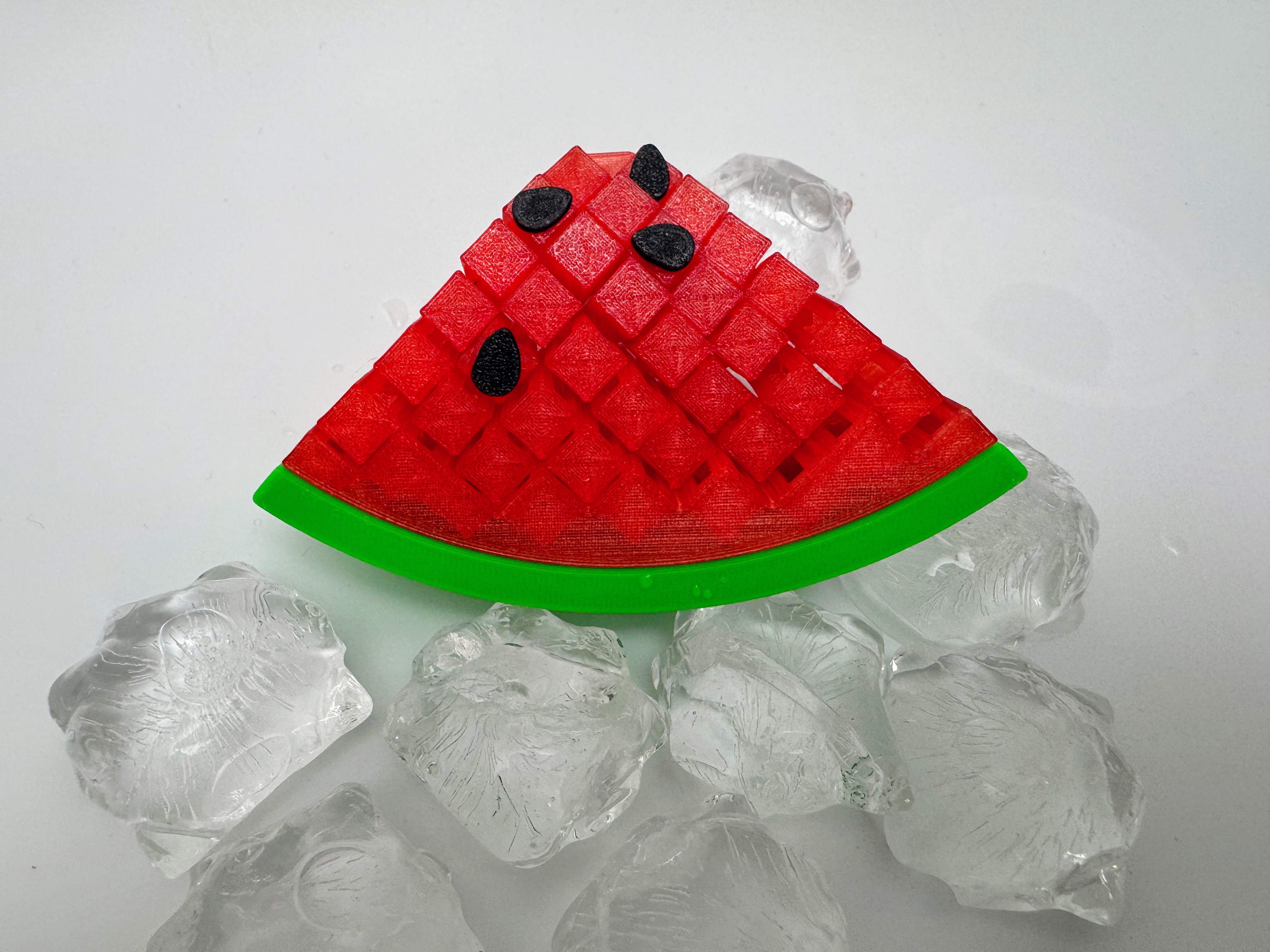 Miniatura 2 do modelo 3D 冰镇西瓜-磁吸瓜皮-分件打印-解压玩具