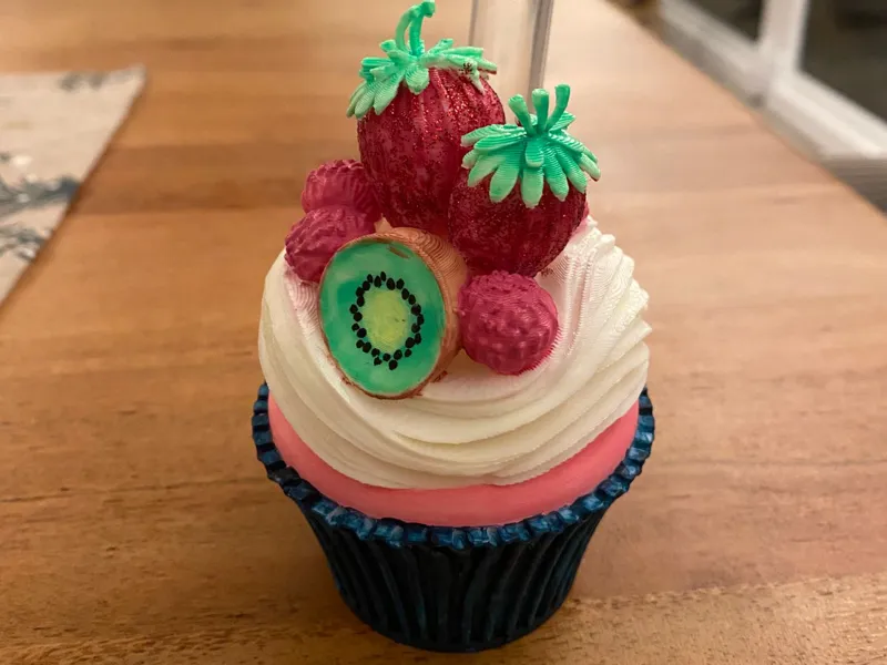 Muffin mit Reagenzglas