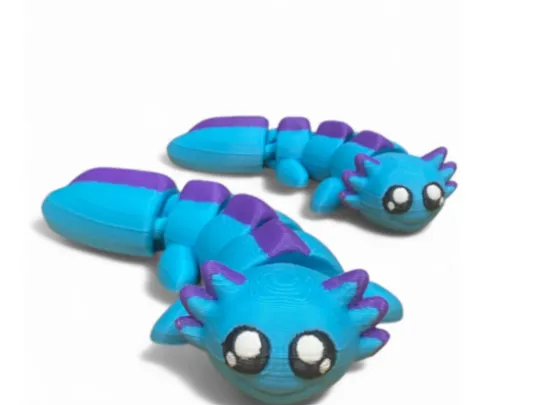 Cute Articulated Axolotl Flexi - Print in Place
