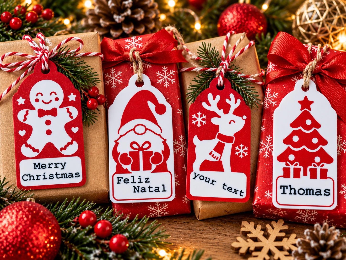 Editable Christmas Gift Tags - 1