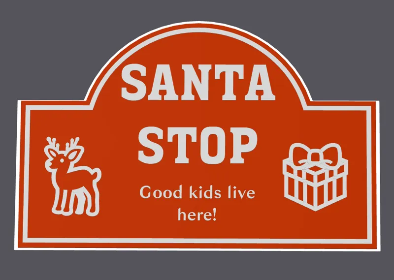 Santa Stop Sign