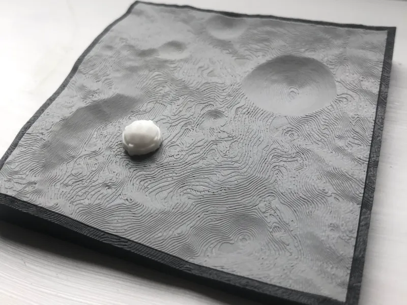 Minimalist Lunar Base Diorama