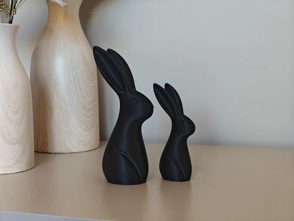 Minimalist Rabbit Sculpture decor - Free 3D Print Model - MakerWorld