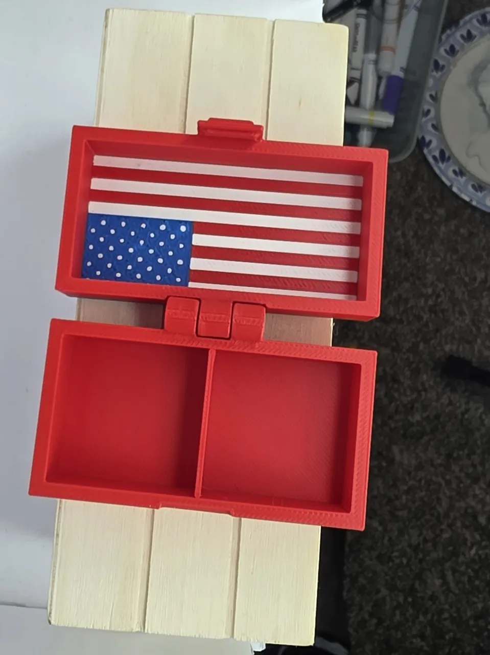 USA america flag box view 4