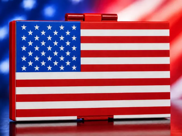 USA america flag box