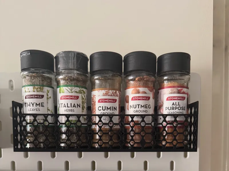 SKADIS Spice Rack Pegboard Pantry Door Round