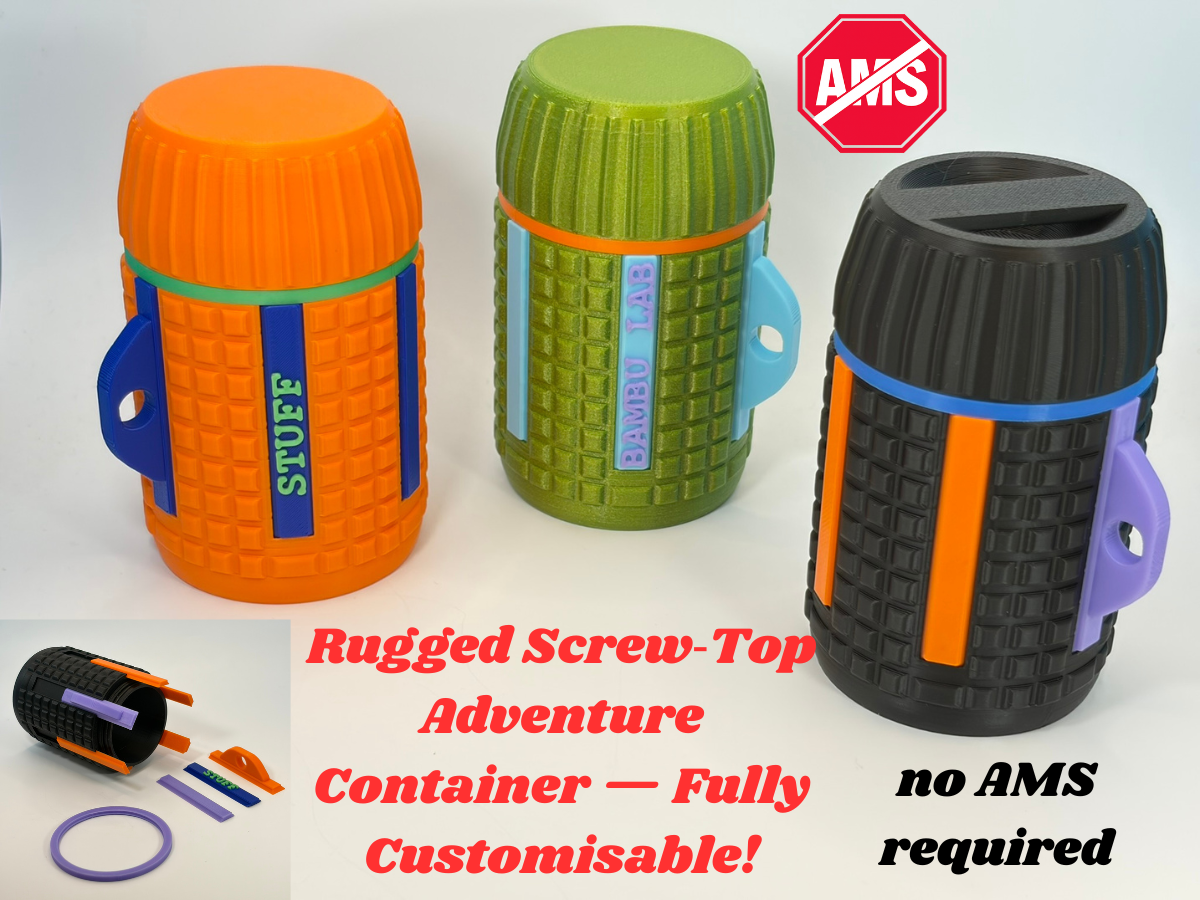 Rugged Screw‑Top Adventure Container Customisable