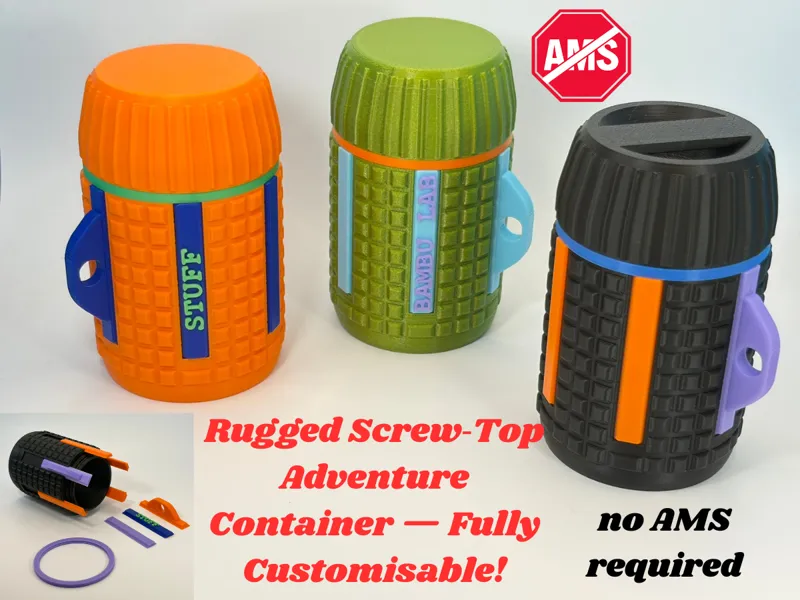 Rugged Screw‑Top Adventure Container Customisable