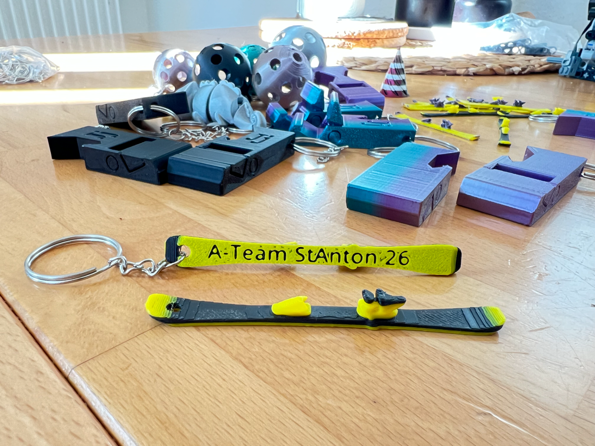 Ski Keychain with Text Personalization - Apres Ski