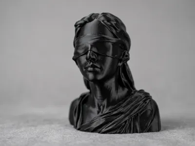 Blindfold Woman Bust