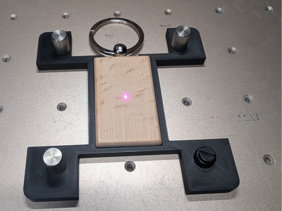 xTool F2 Ultra UV rectangular wooden keychain jig