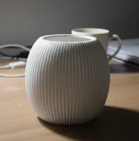 Modern Ribbed Planter with Inner Insert