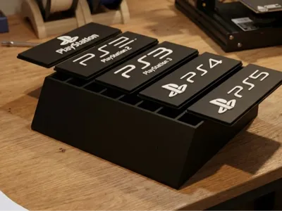 PlayStation Game Holder with Swappable Fronts