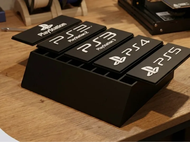 PlayStation Game Holder with Swappable Fronts