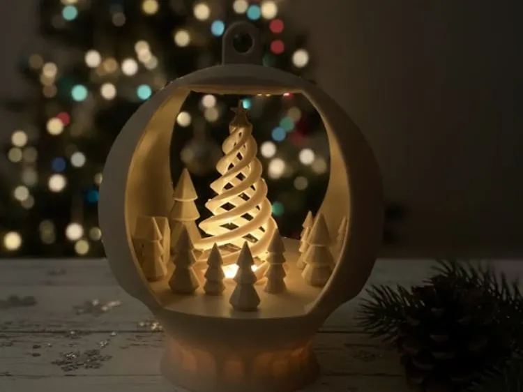 Spiral Christmas Tree Bulb