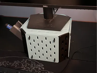 Angled Skadis compatible monitor riser