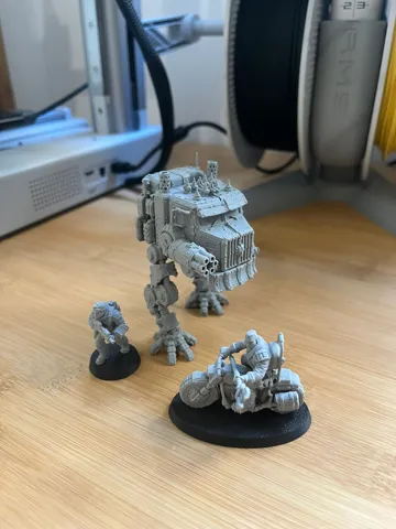 Escenografía en miniatura: Grimdark Wasteland Soldiers Walker Gun Truck — vista de referencia 4