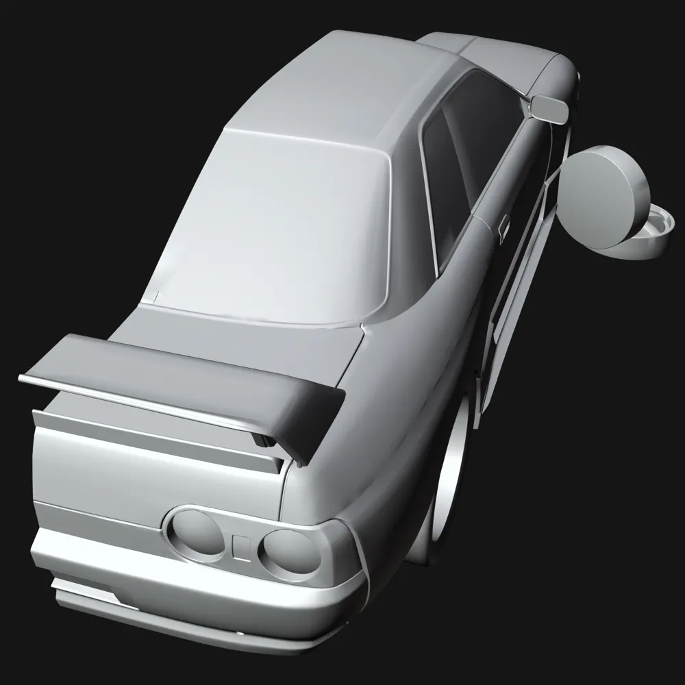 Nissan Skyline GT-R R32 Wall-mounted - Free 3D Print Model - MakerWorld