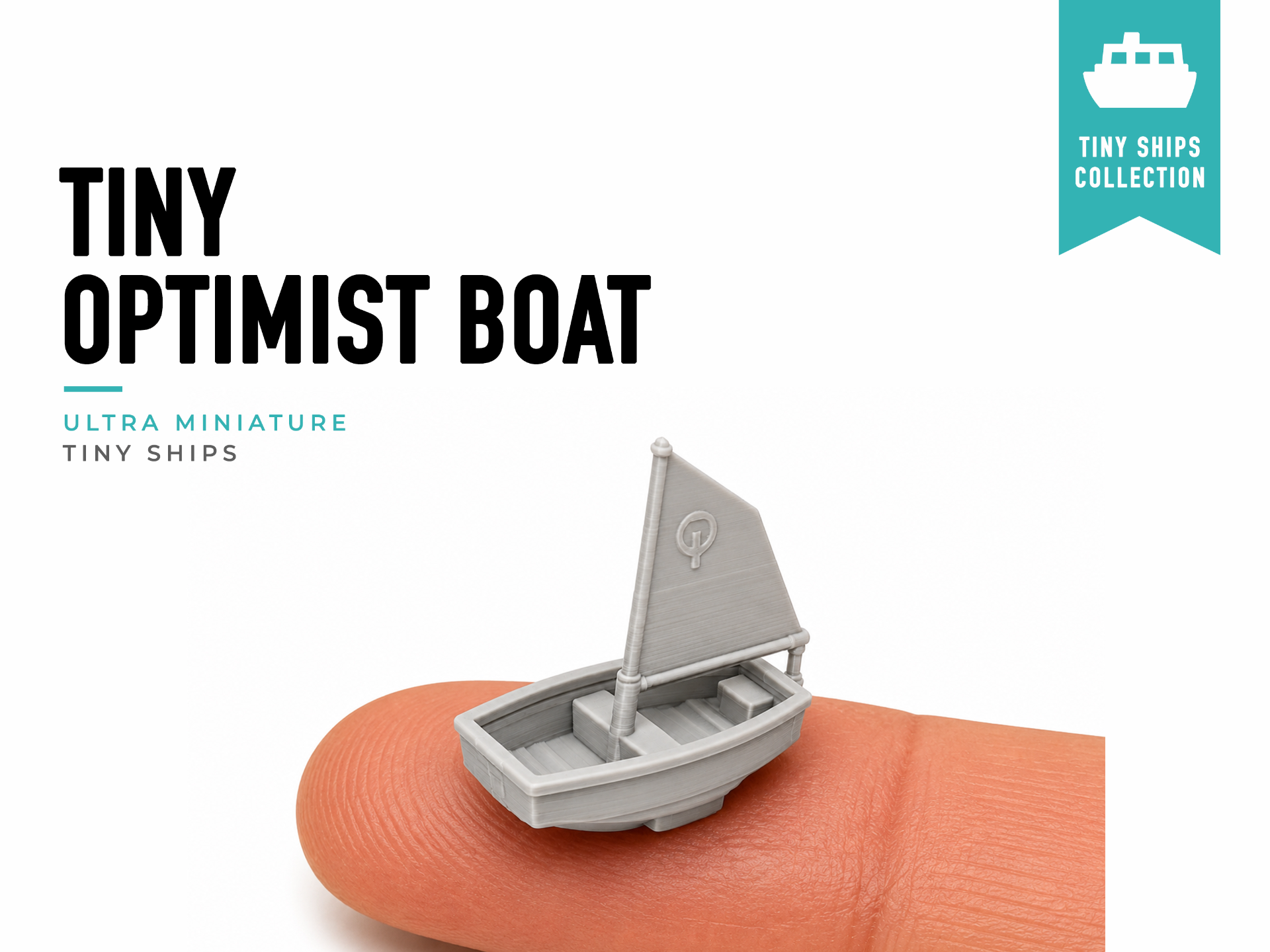 Tiny Optimist Sailing Boat - Mini Ships Series