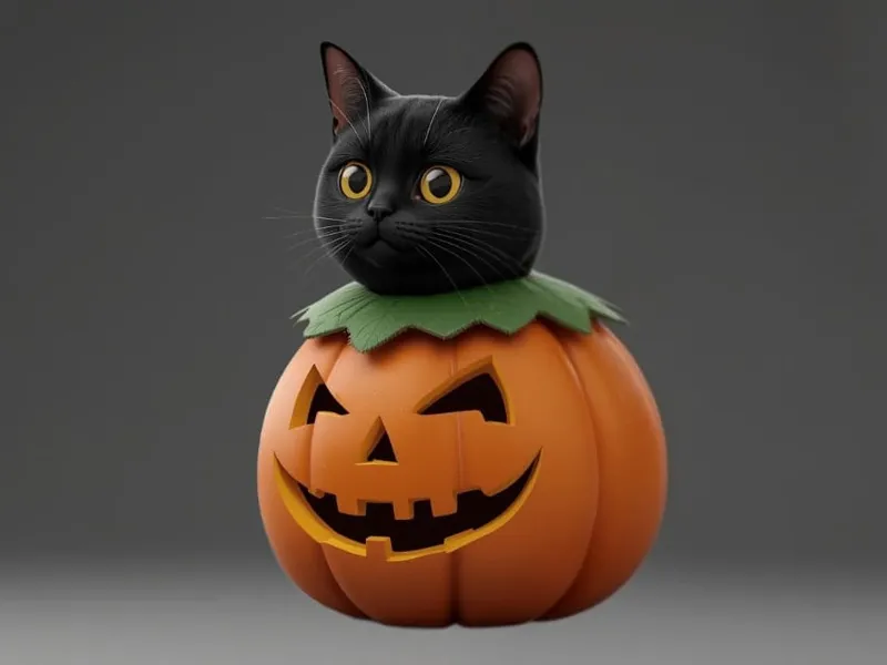 Gatto nella zucca