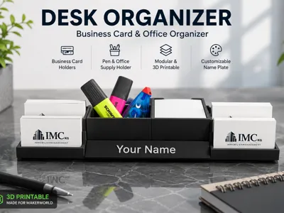 Desk Organizer with Pen Holder Business Card Holder