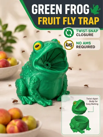 Letrero o emblema decorativo: Frog Fruit Fly Trap — vista de referencia 2