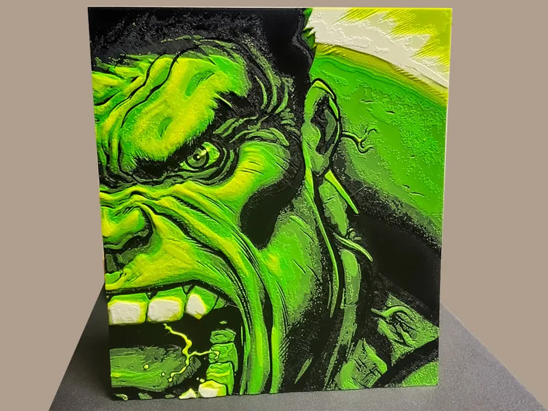 Green Rage – A HueForge 3D Print