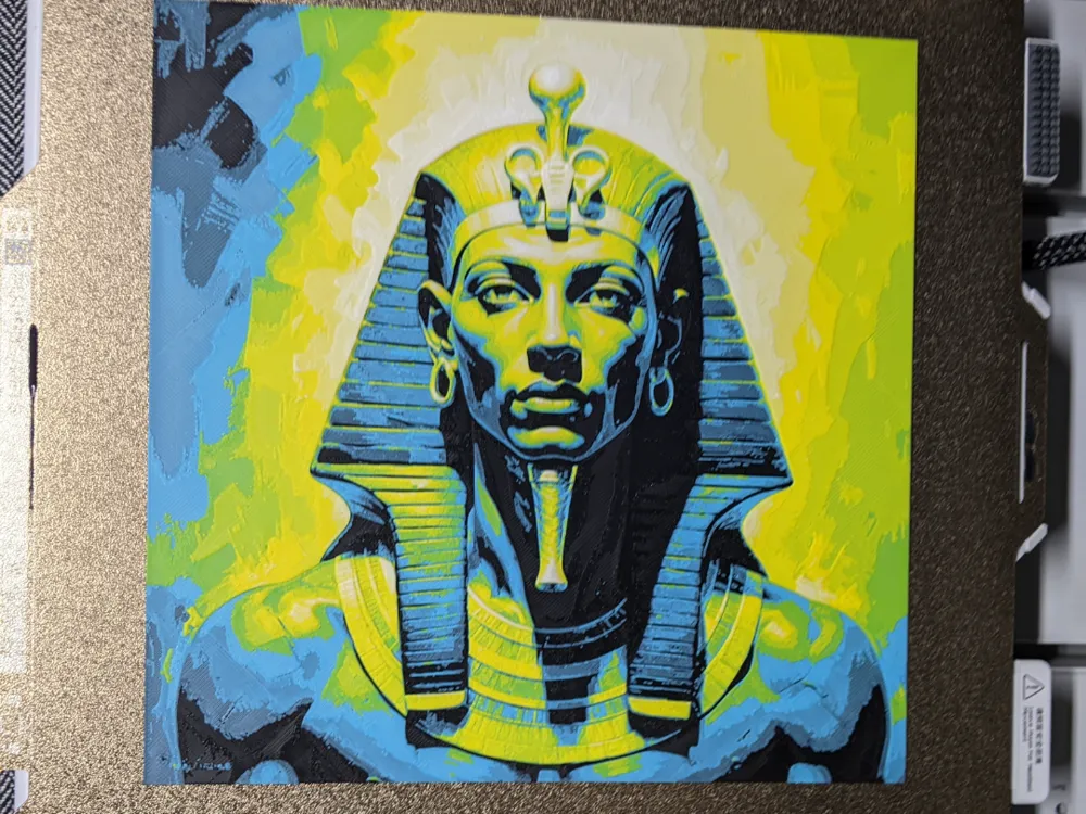 Egyptian Pharaoh HueForge with frame by ogre56 MakerWorld: Download ...