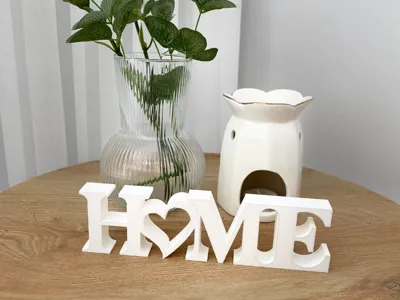 Letters home decor with heart